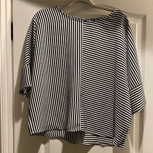 Express Monochrome Striped Blouse